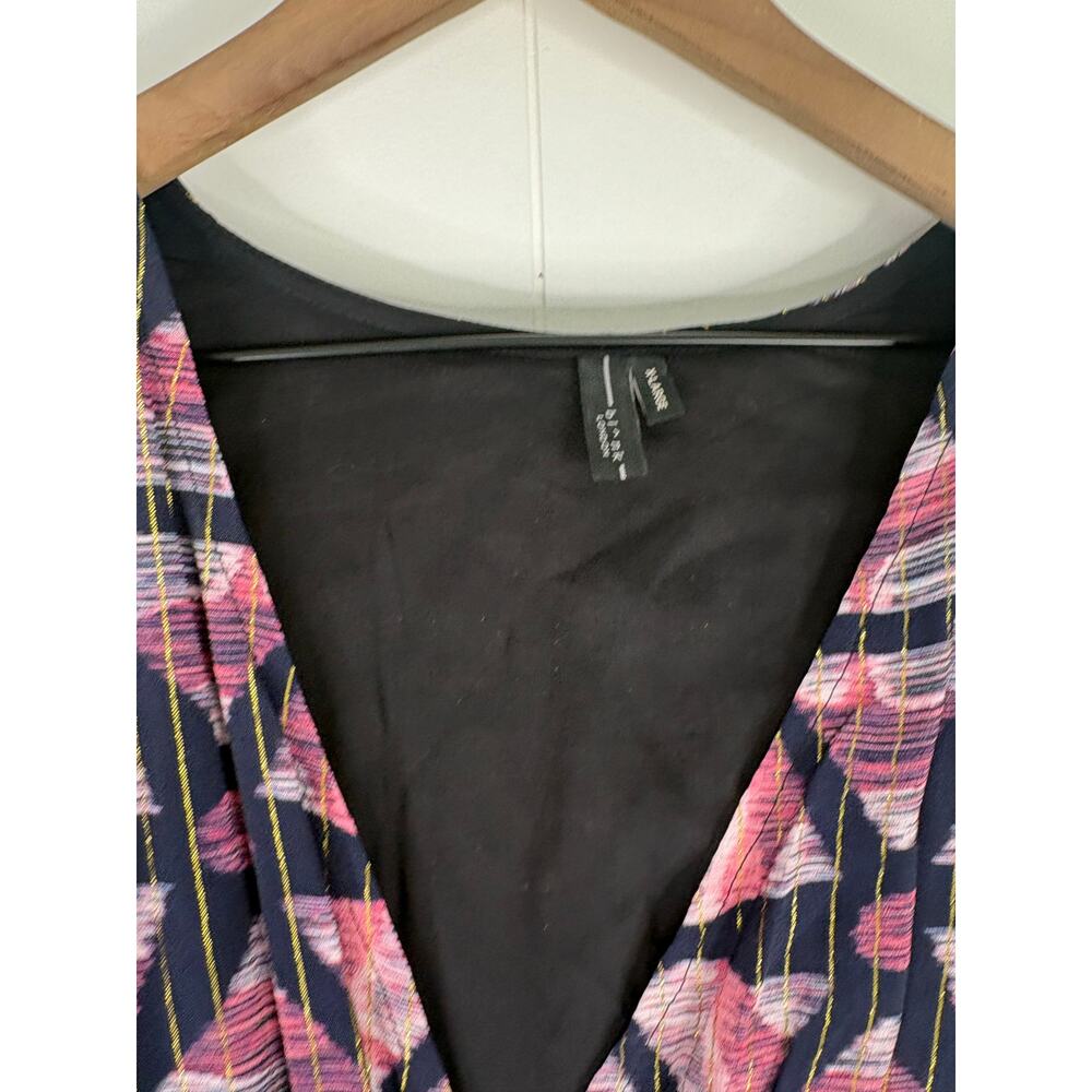 Anthropologie Bl-nk London Lisette Kimono Sleeve Max Dress XL Boho Metallic - Picture 10 of 10